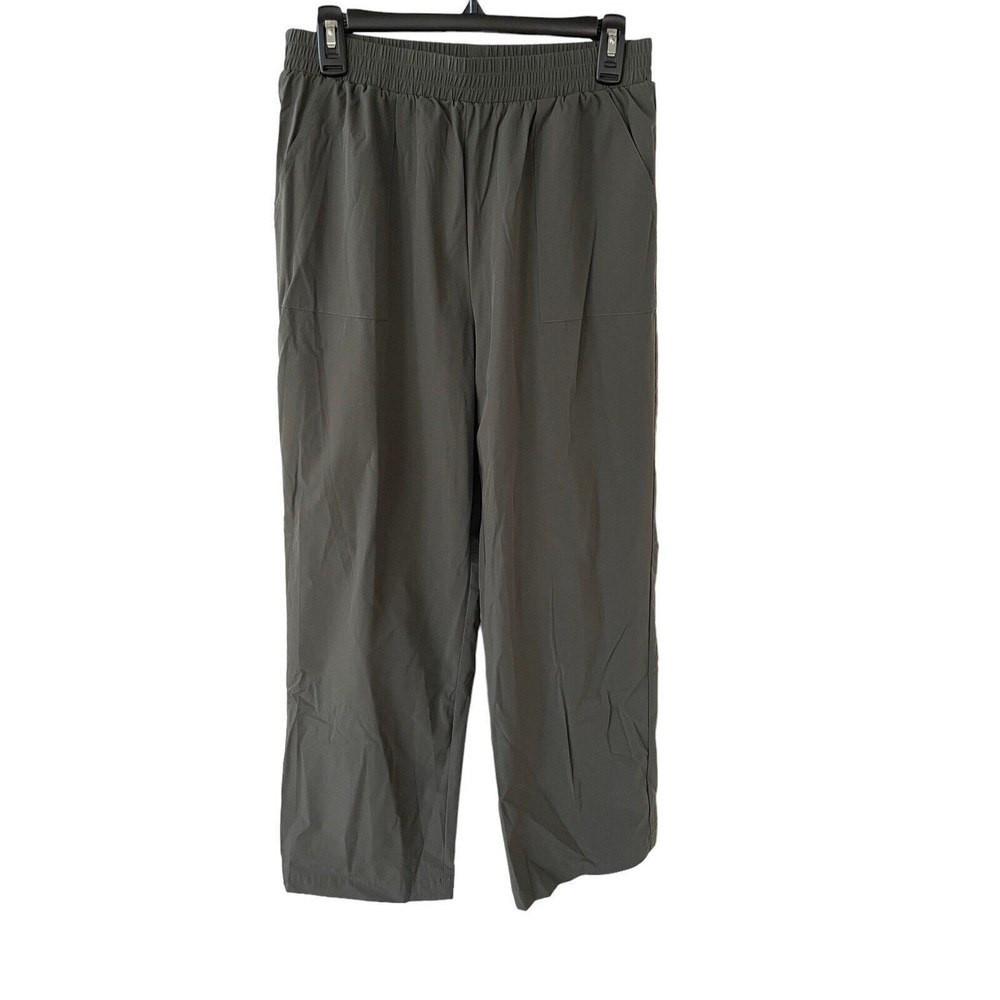 Princess Polly Elastic‎ Waist Olive Green Trouser Nylon Pants Size 6